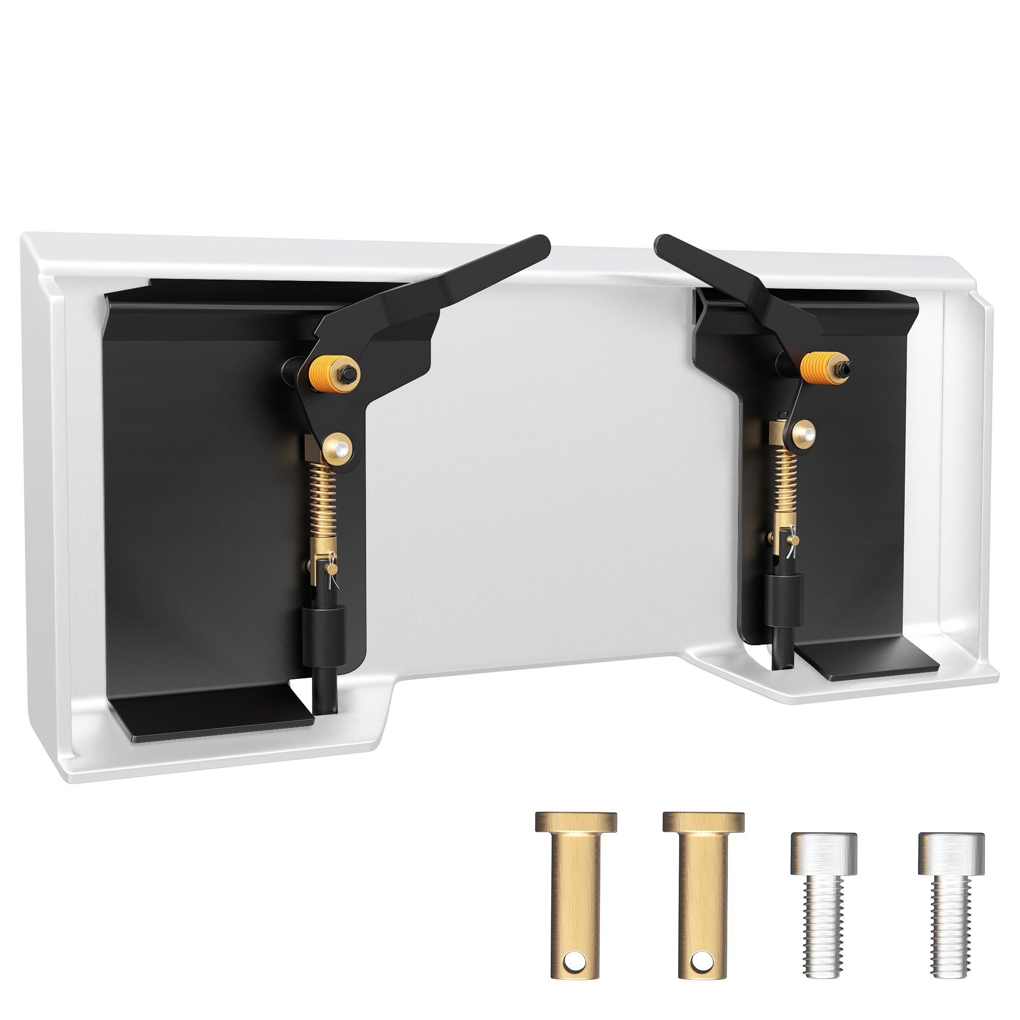 AUTOSAVER88 Universal Skid Steer Quick Tach Conversion Adapter Weld On QTK Bobtach Box Plate Weld On Quick Attachment Plate for Bucket Tractor