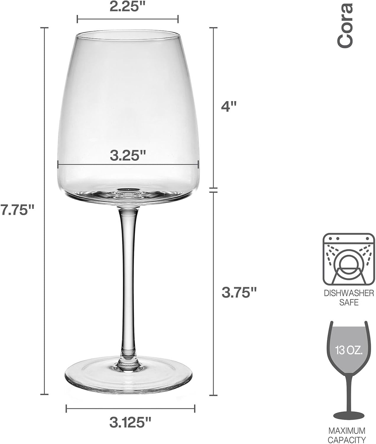 Mikasa Cora Set Of 4 White Wine Glasses - Image 4