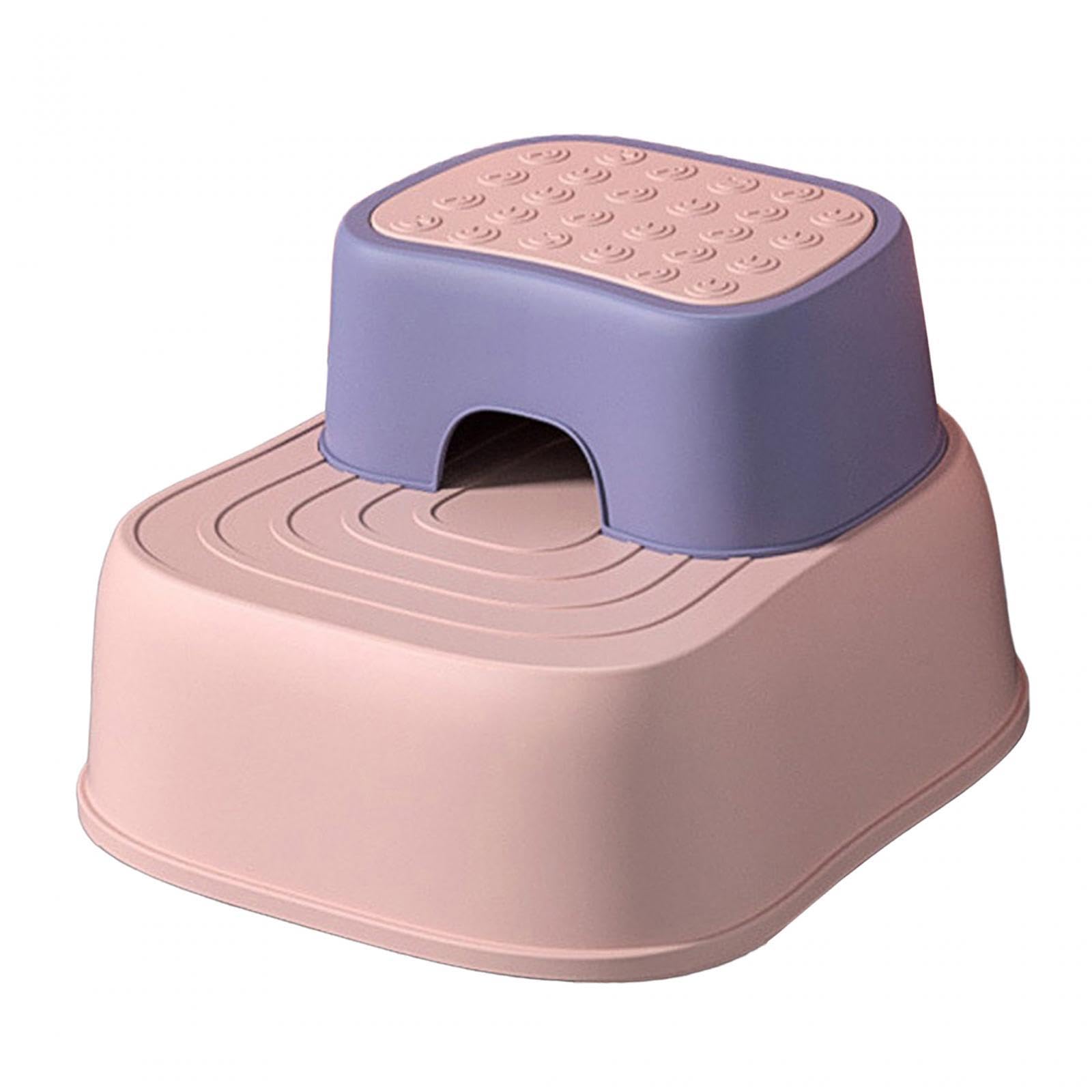 Tabouret de toilette pour entrée et salle de bain rose pour l'autonomie des enfants