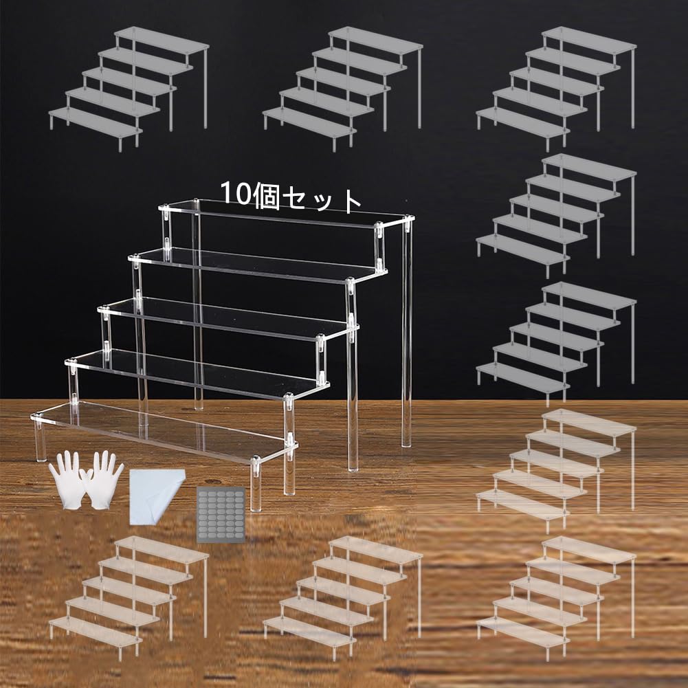コレクション ステージ台 アクリルbox付き Amazon.co.jp: 3段 アクリル展示台 コレクションケース ディスプレイ