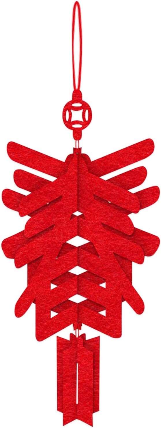 ABTOLS 2025 Chinese New Year Hanging Ornaments, Red 3D Chun Characters Chinese Party Supplies Year of The Snake 2025 Happy Chinese Spring Festival Decoration for Spring Festival Home Officce Decor