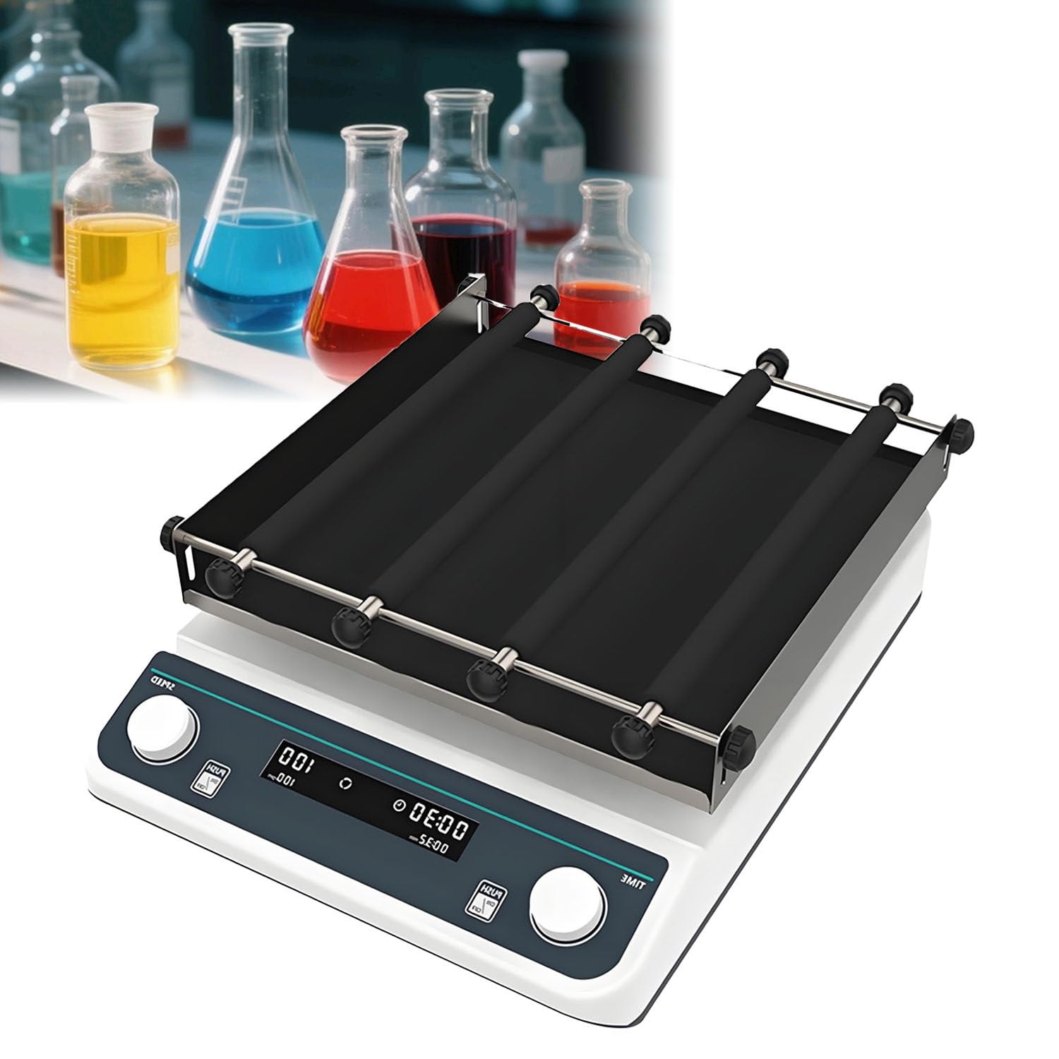 Agitatore orbitale digitale da laboratorio con velocità regolabile da 40 a 200 giri/min, modalità temporizzata e continua, agitatore orbitale digitale per laboratori e aule OS-40Max