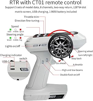 LDARC 1:43 Scale Mini RC Crawler RTR RC Rock Truck 4x4 2.4GHZ Hobby Grade Remote Control Car Model Vehicle RC Buggy, Comes with a DIY Replaceable Body Shell(Lemon Yellow)