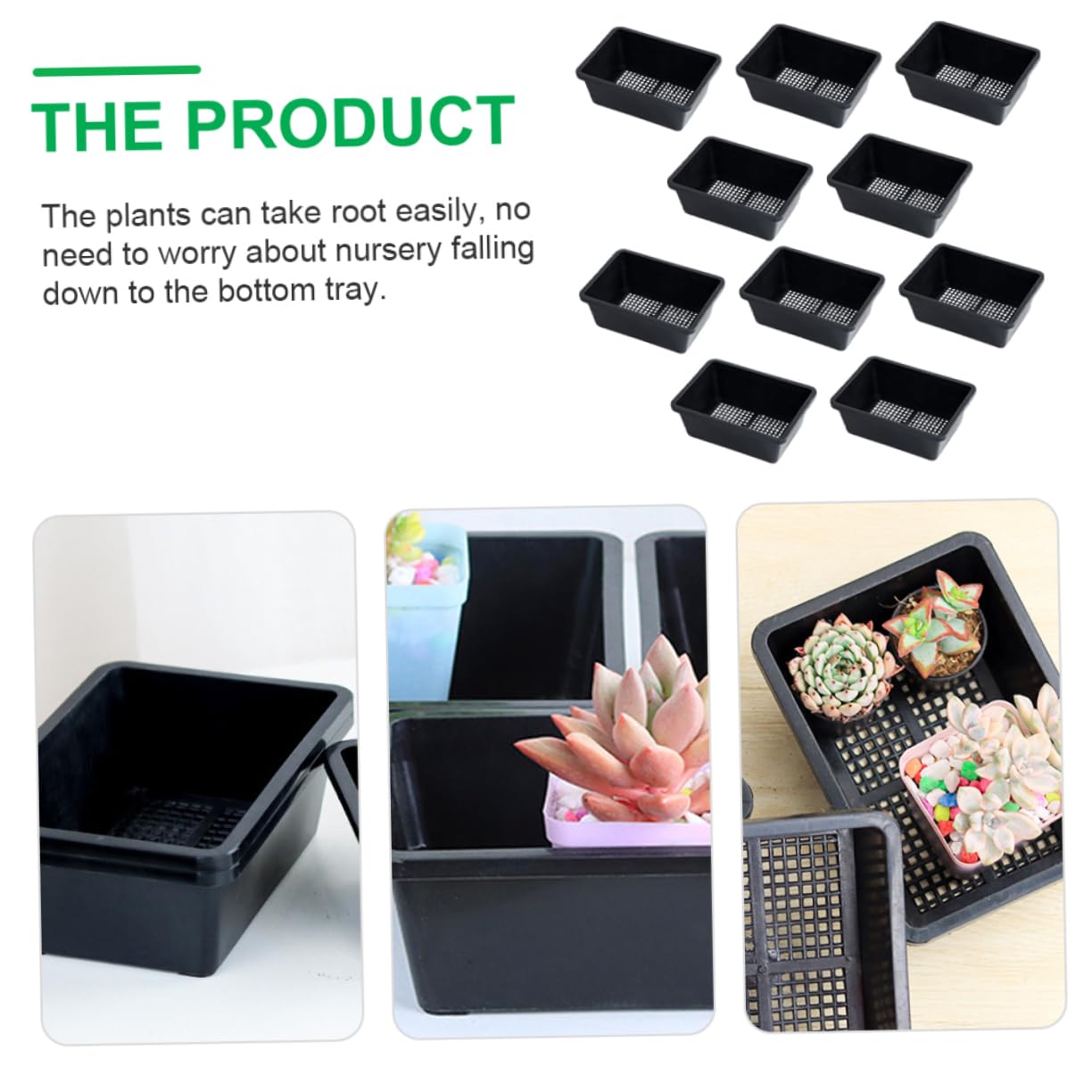 TOYANDONA 2 Ensembles Plateau De Germination De Plantes Rectangulaire Lot de Pots De Semis pour Plantes Et Légumes Tray De Culture Pratique pour Jardin Et Balcon 10 Pièces * 2