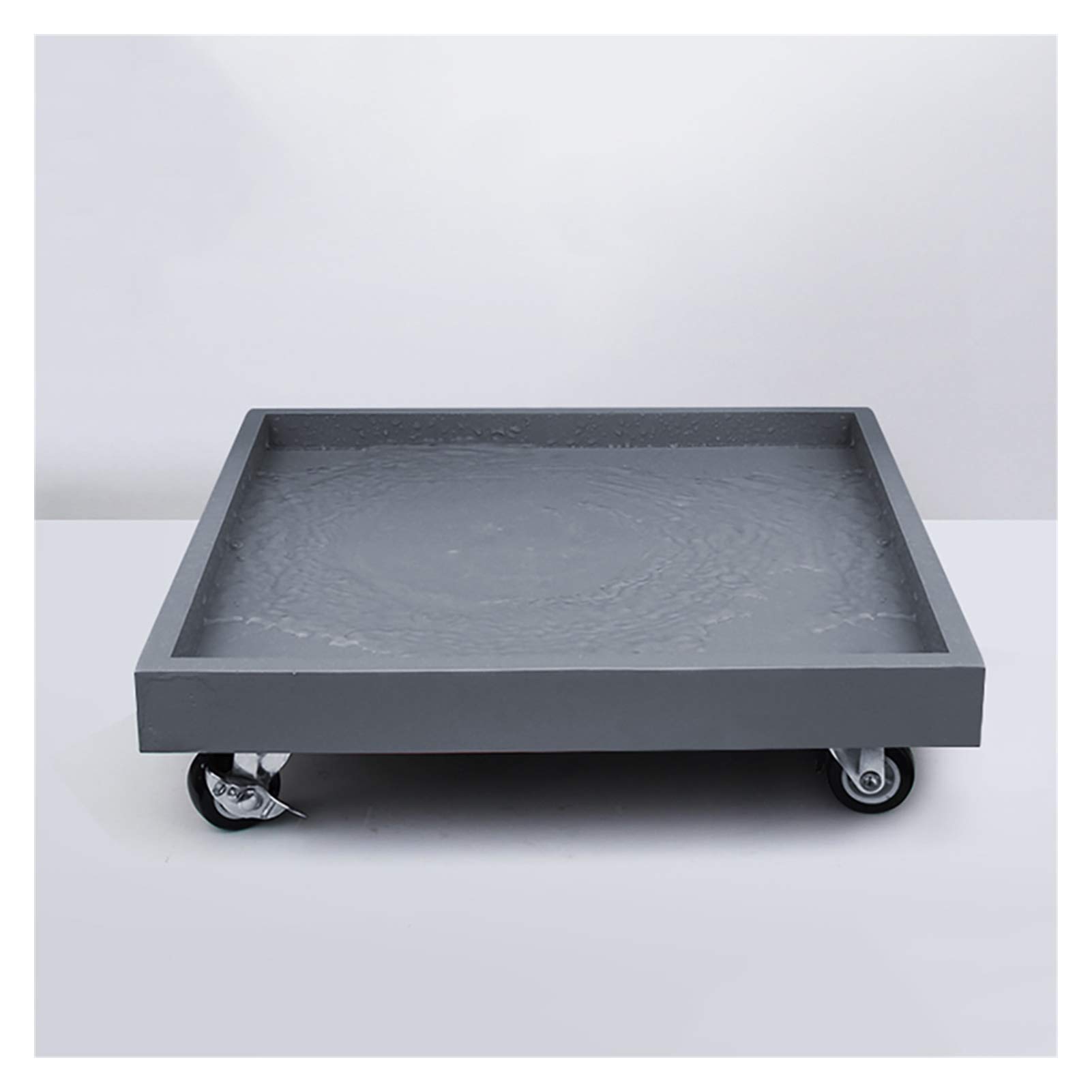 YUANCHUTOP Square Plant Pallet Caddy with Wheels - Resin Flower Pot Mover Trolley Tray, Saucer Stand for Easy Plant Transportation and Display