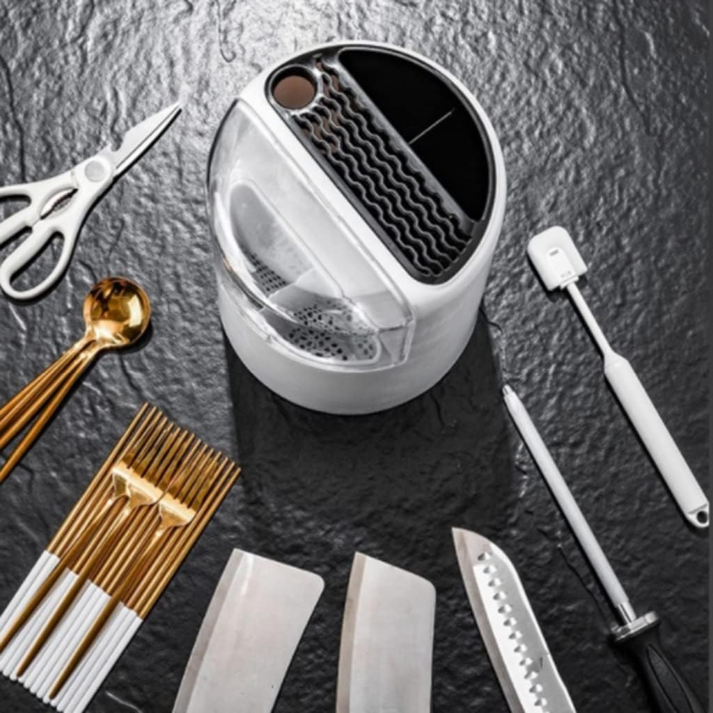 Kitchen Rotating Rack Shelf Storage Box Household Countertop Multifunction Chopsticks Tube Kitchen Rack