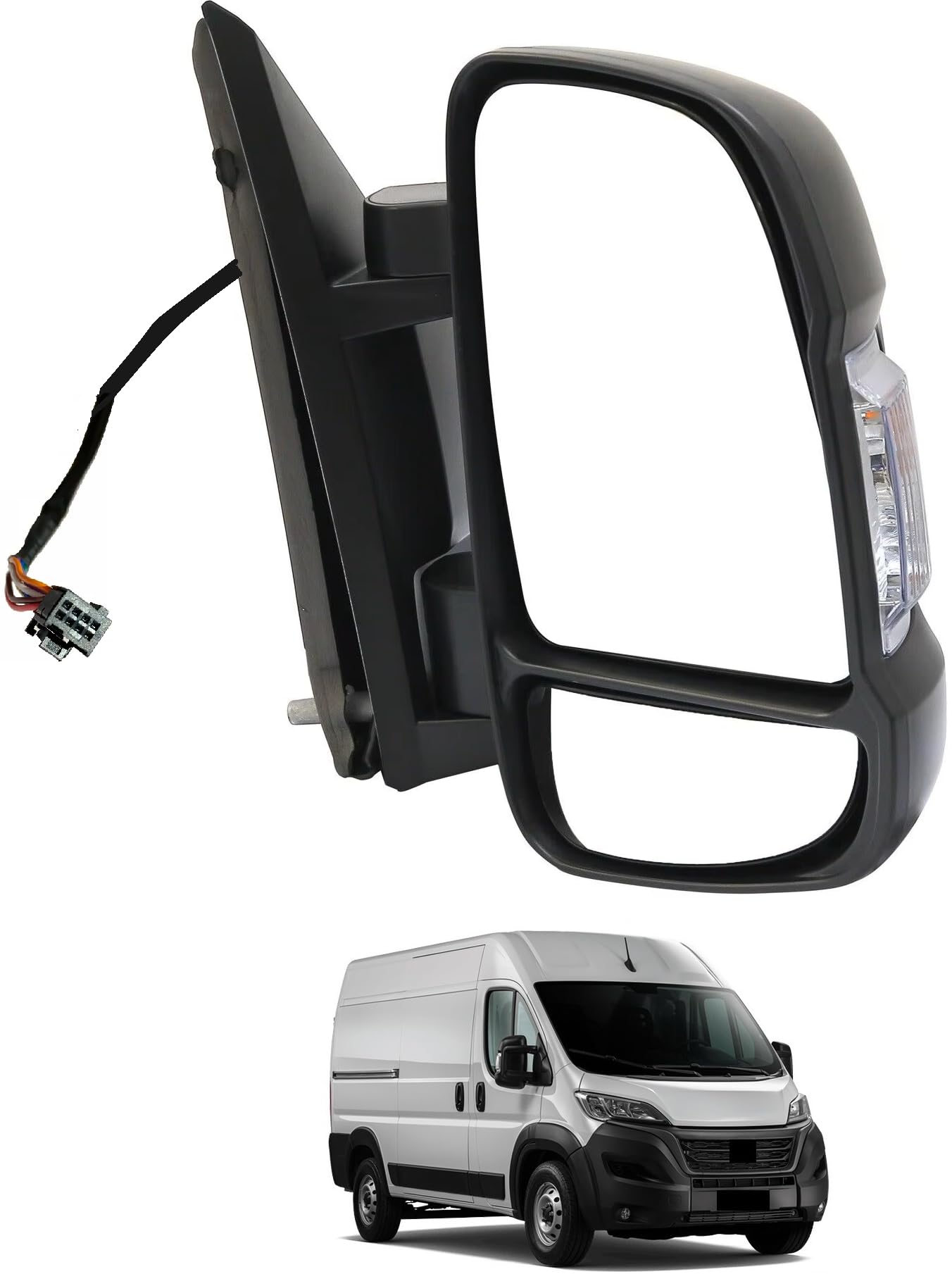 Alta Qualità Aftermarket Specchietto Elettrico Termico Destro retrovisore DX Ducato Dal 2006-2024 Braccio Corto standard,Sbrinamento Rapido,Freccia Integrata