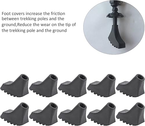 Miniatura 7 de Cubierta universal para patas de bastón de senderismo, patas de goma antideslizantes universales para bastones de senderismo