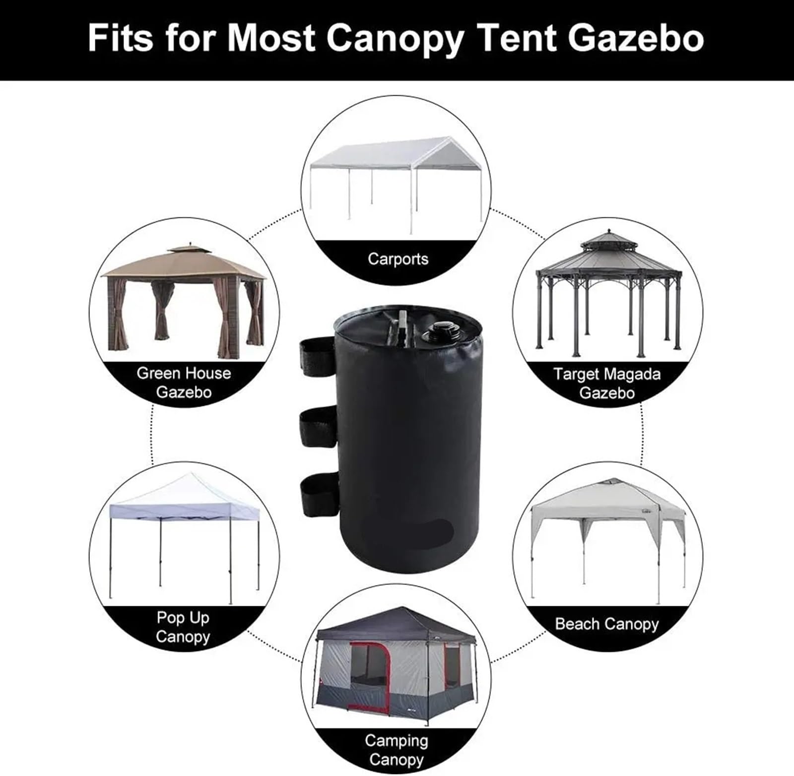 4 szt. obciążona torba na parasol, baldachim, obciążniki na nogi, do namiotu, pawilonu, parasola tarasowego, ciężkiego, du, na zewnątrz, stabilny, Solut, 4 szt