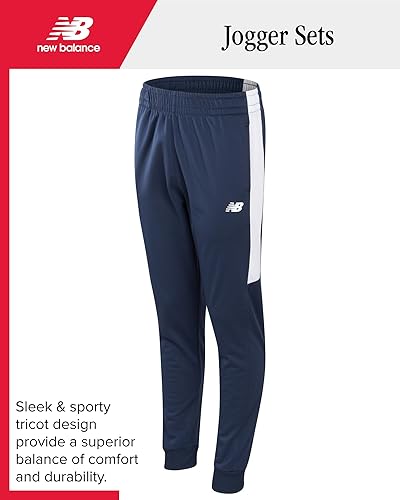 Vista 3 de New Balance Pantalones deportivos para niños, paquete de 4 unidades de pantalones deportivos para niños, pantalones deportivos con bolsillos (4-20)