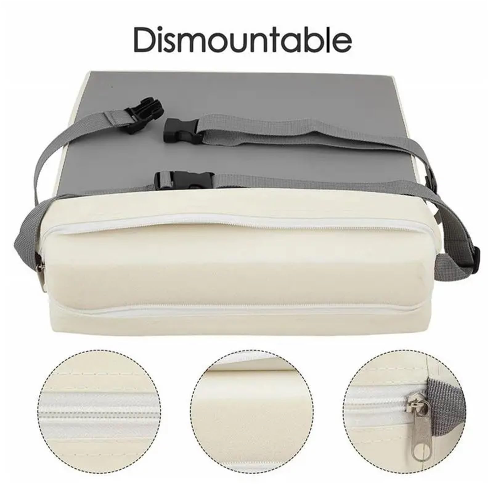 Rialzo Sedia Cuscino for seduta rialzato, cuscino for seggiolone da pranzo, accessorio di sicurezza regolabile e rimovibile(Dark Grey)