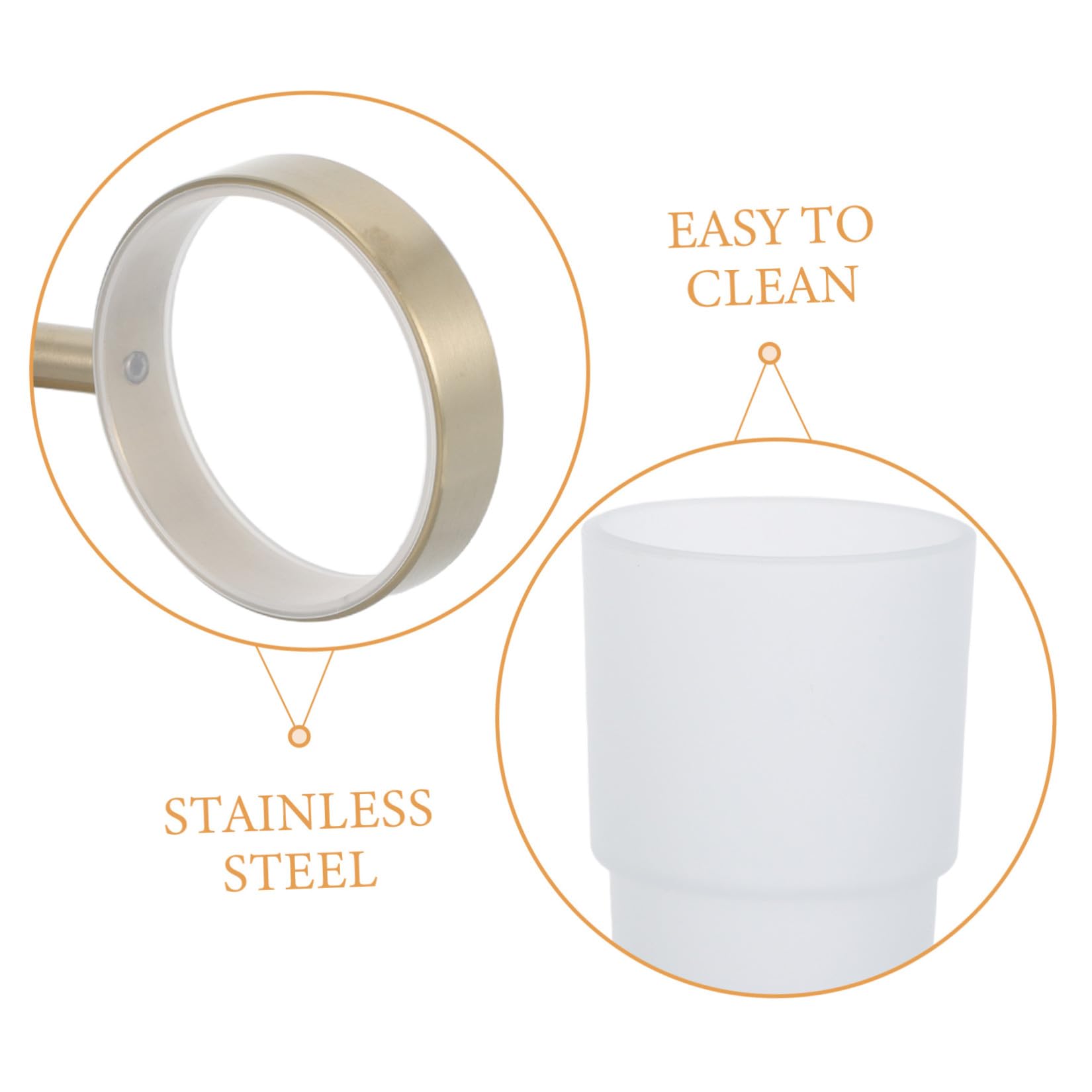 Portacepillos de Dientes Higienizante de Pared Acero Inoxidable Vaso