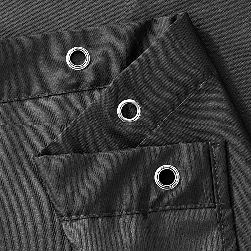 Image of N&Y HOME Fabric Shower Curtain or Liner Extra Long 72 x 84 Inches - Washable Hotel Quality Cloth Shower Curtain for Bathroom - Graphite Gray, 72x84