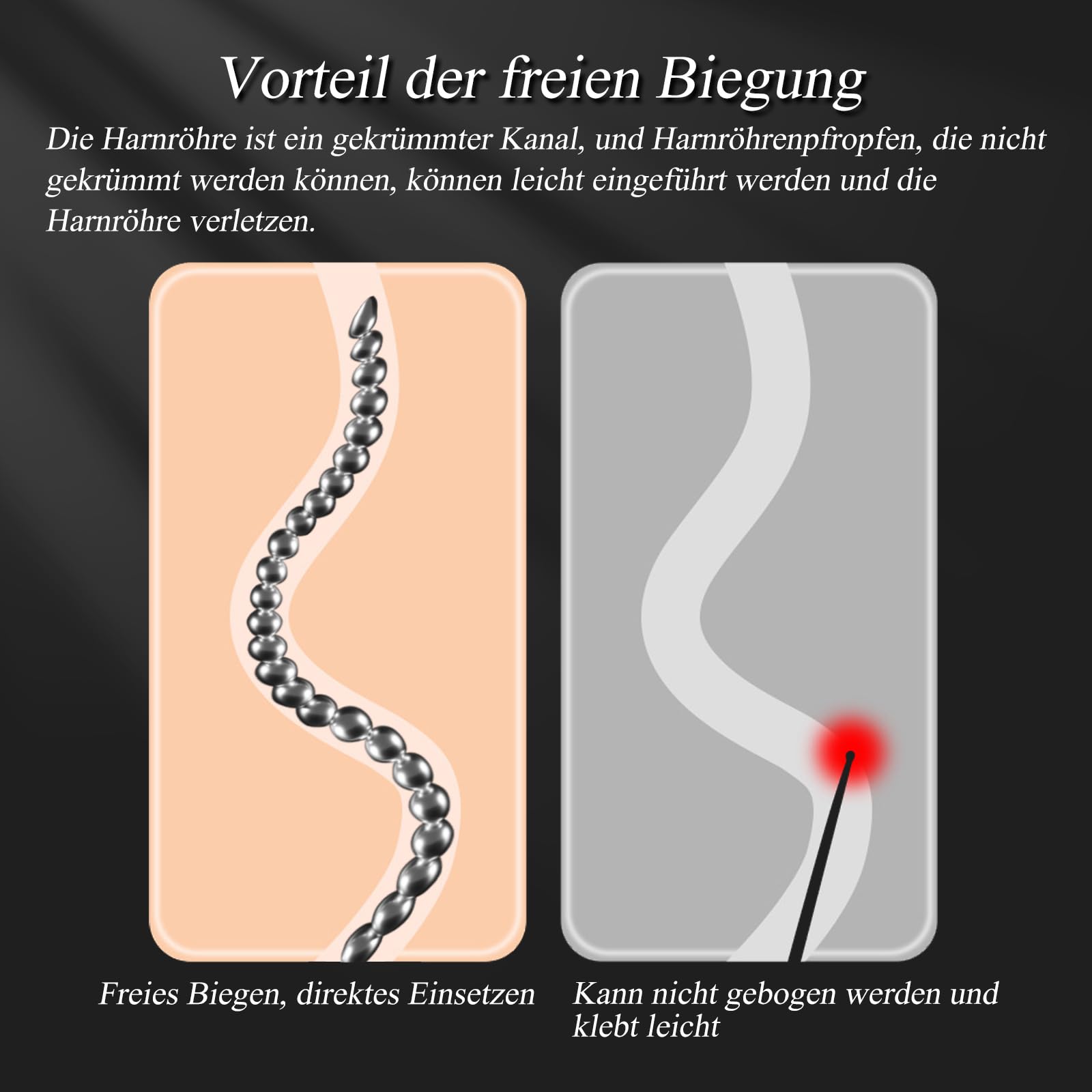 Dilatador uretral BDSMJOY de acero inoxidable de 245 mm, dilatadores uretrales flexibles para hombres, tapón para el pene, juguete sexual para estimulación de próstata (Φ10mm)