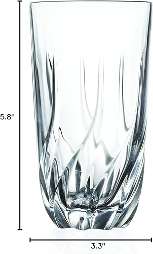 Miniatura 6 de Barski Vasos europeos de cristal Highball – Vasos aptos para lavavajillas para agua, jugo, vino, cerveza y cócteles – Adecuado para uso diario y