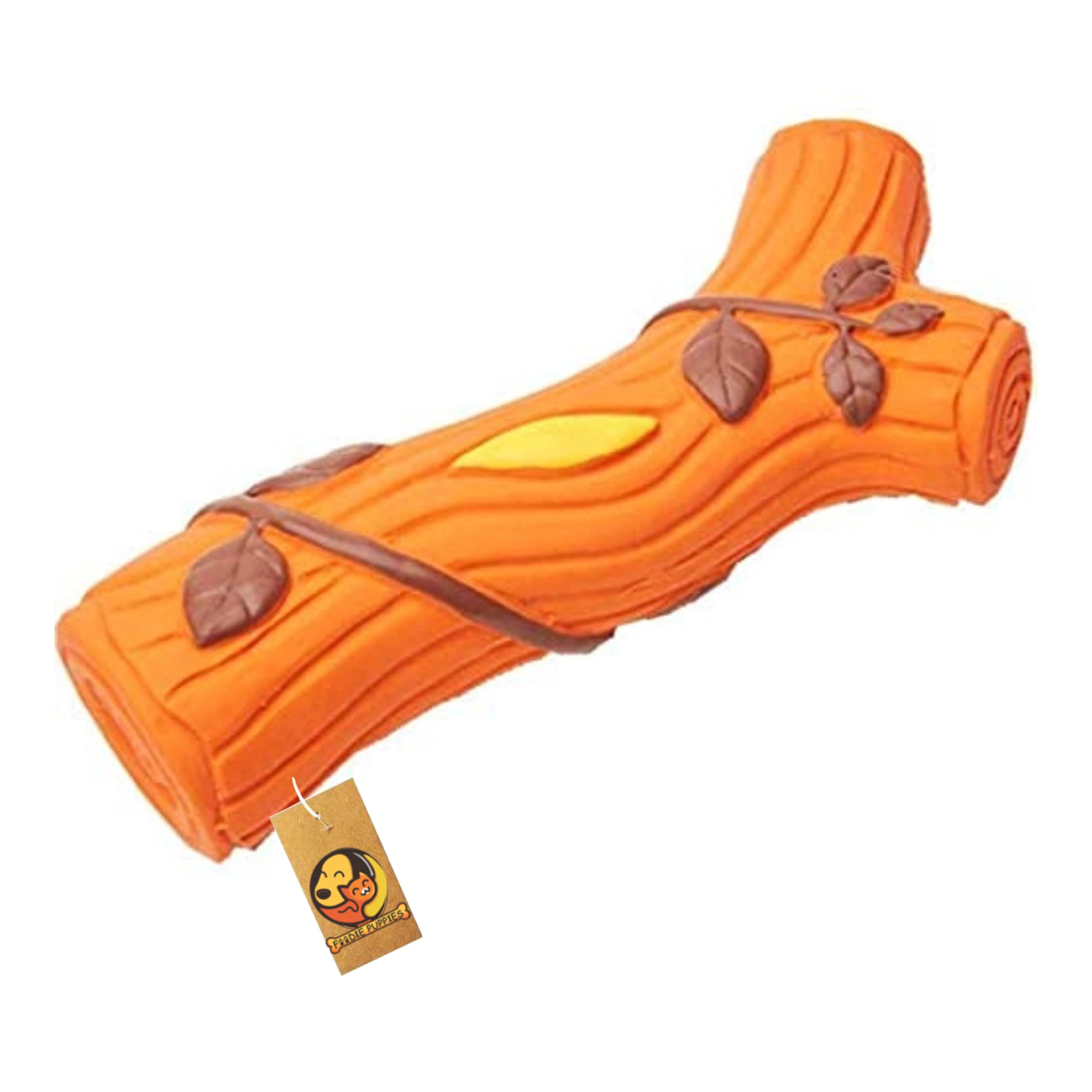 Foodie Puppies Interactive Non-Toxic Soft Latex Squeaky Chew Toy for Small to Medium Dogs (Orange Branch - Large) | Chewing, Floating, Training, and Bouncing | Reduce Separation Anxiety (B0981VVQK1) Amazon Price History, Amazon Price Tracker