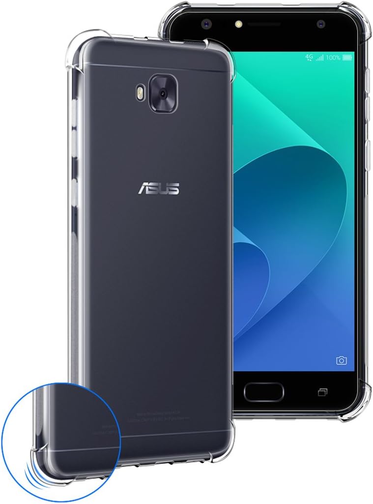 ASUS ZenFone 4 Selfie ZD553KL Case, Siuber Ultra Slim Clear Shockproof Case Protective Cover [Shock Absorption, Anti Slip, Scratch Resistant] Premium Flexible TPU Silicone Case Cover for ASUS ZenFone 4 Selfie