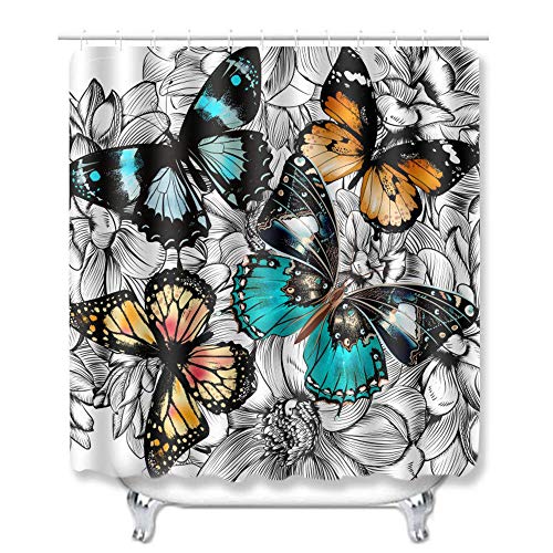 Claean-Acces-Home Wc Deckelbezug Ins Style Schmetterlingsmuster Flanell Badematte/Toilettenkissen Set Wohnkultur Anti… – Bild 5