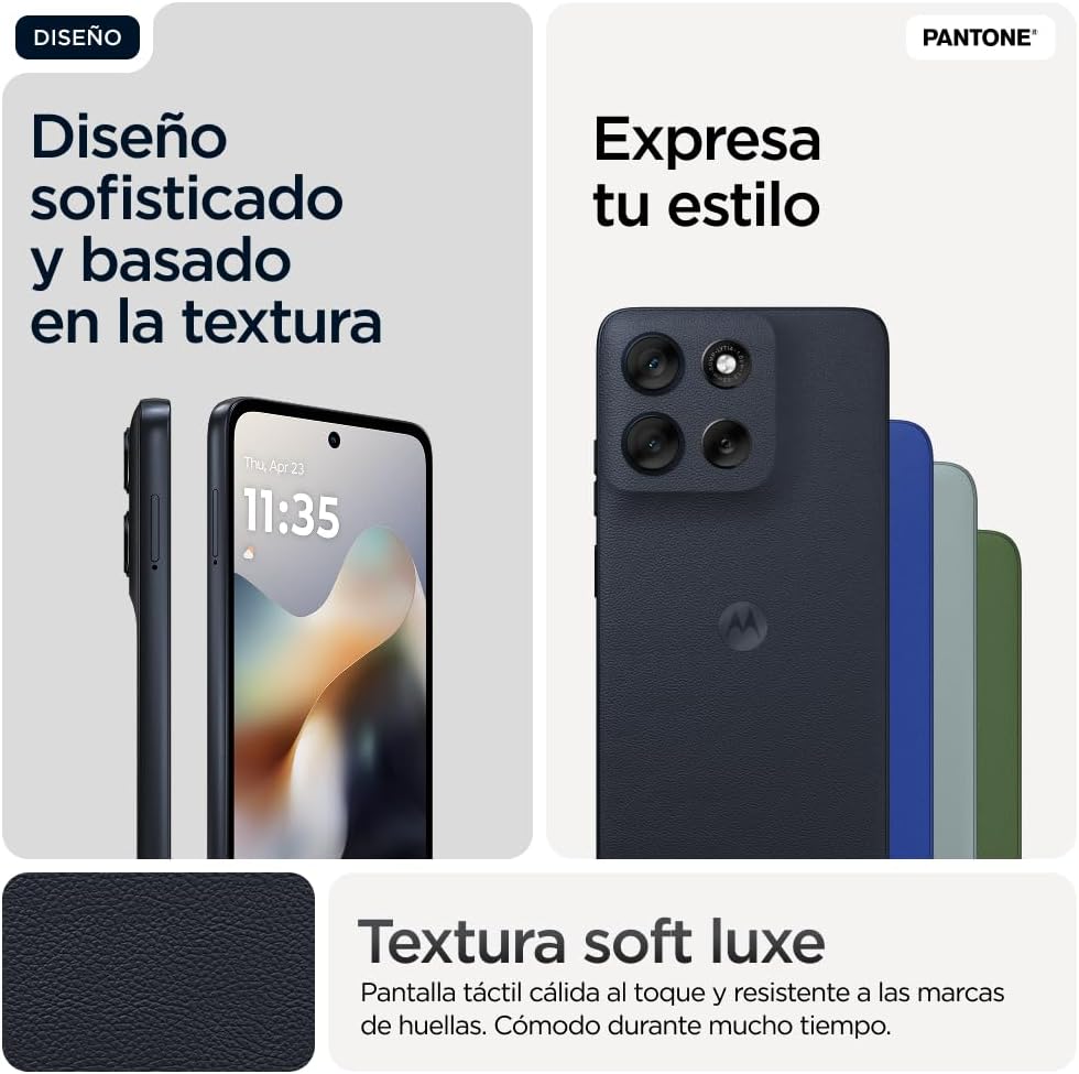 Moto g56 5G 24GB (8GB+16GB RAM Boost)/256GB Negro, Durabilidad Militar, IP68/69, Corning® Gorilla® Glass 7i, Pantalla 6.72″ Full HD+, Cámara 50 MP con Moto ai,Batería 5200 mAh,Carga TurboPower™ 30W 6