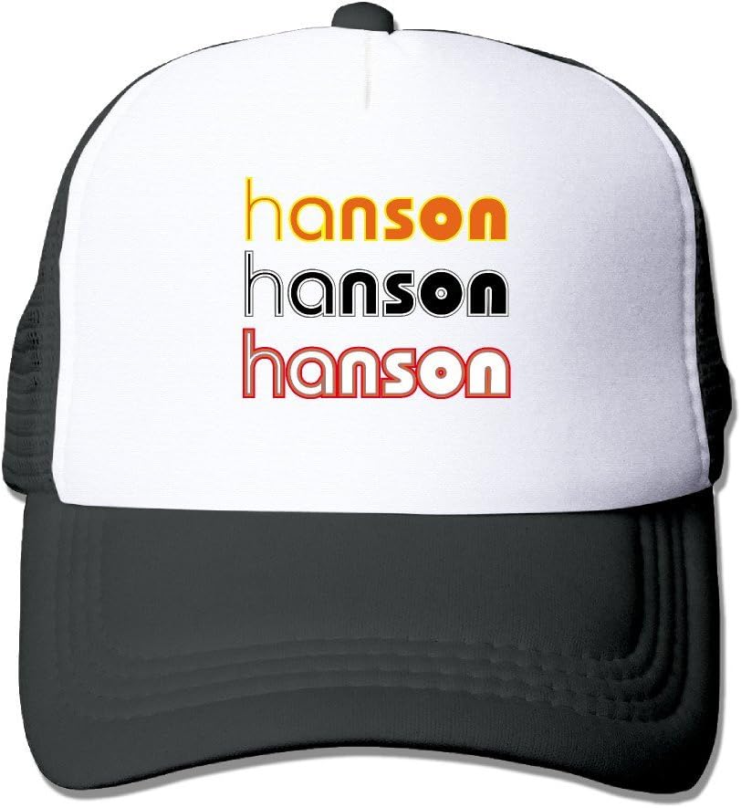 Hanson Band Logo Baseball Cap Mesh Hat For Unisex Adjustable 100% Nylon Black