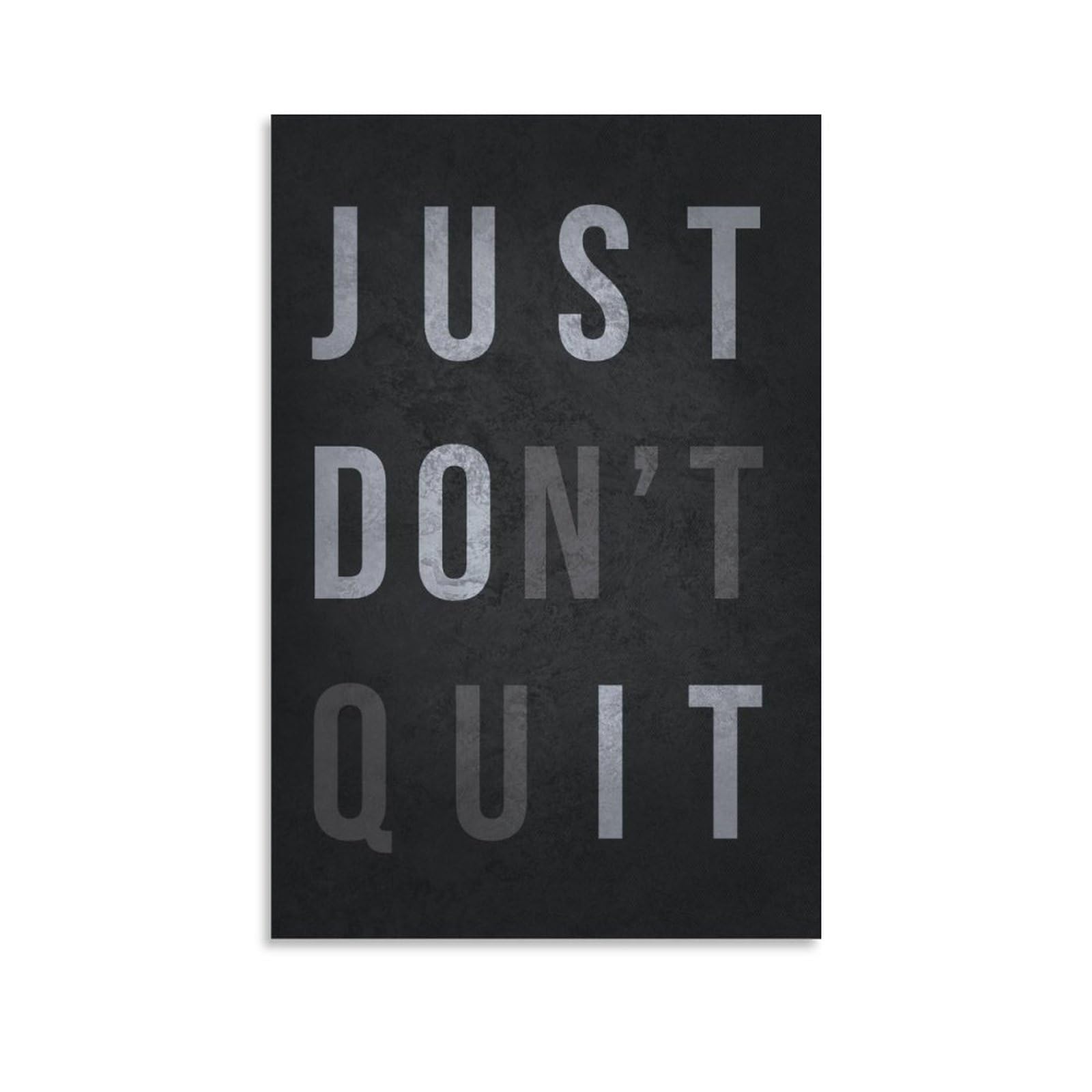 Wandtattoo Mit Motivationsspruch 'Just Do It, Don't Quit' – Größe M (30x49,5 Cm), Schwarz