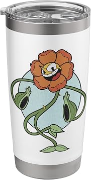 Cuphead Cagney Flower Pose Stainless Steel Insulated Tumbler