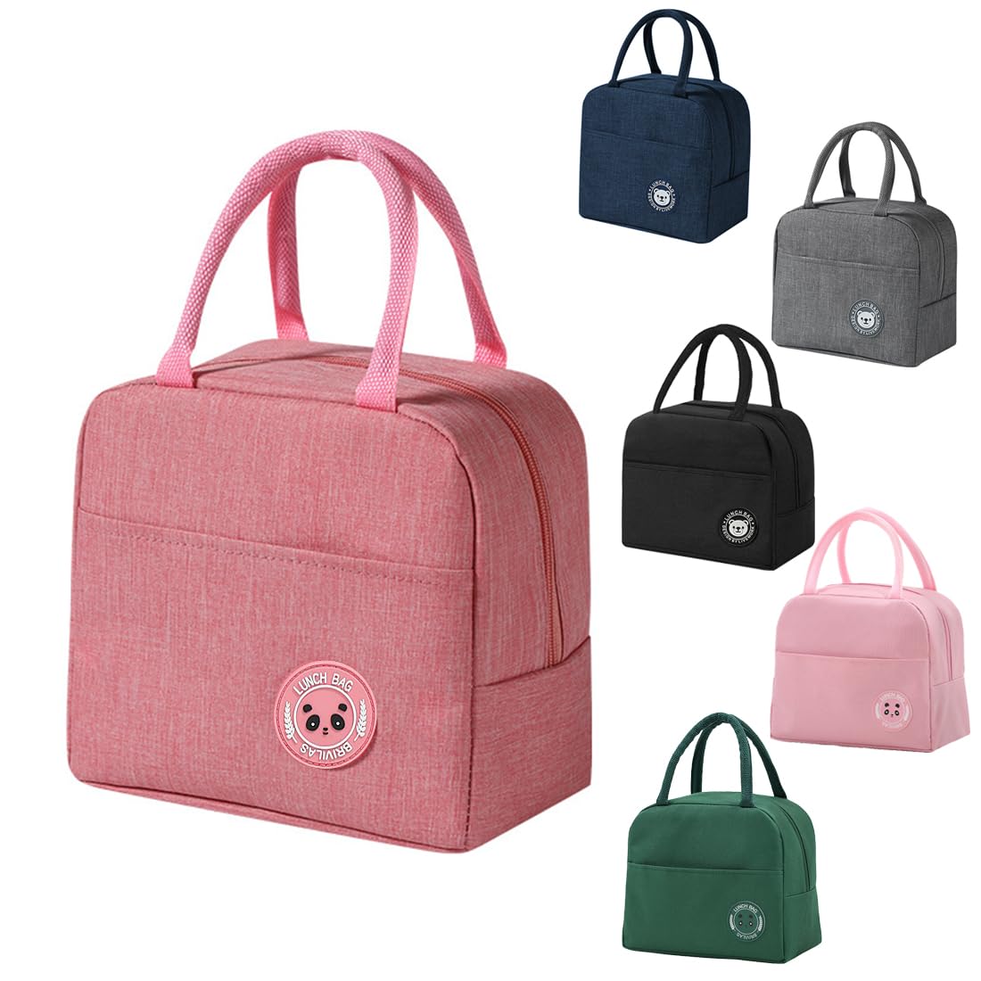 SHSMPXOY Lunch Bag,6L Insulated Lunch Bags for Women,Thermal Lunchs Bag for Men Kids Girls Ladies,Lunchs Cool Bag Water-Resistant Thermal Leak-Proof Lunches Organizer for Work,Picnic (Rose)