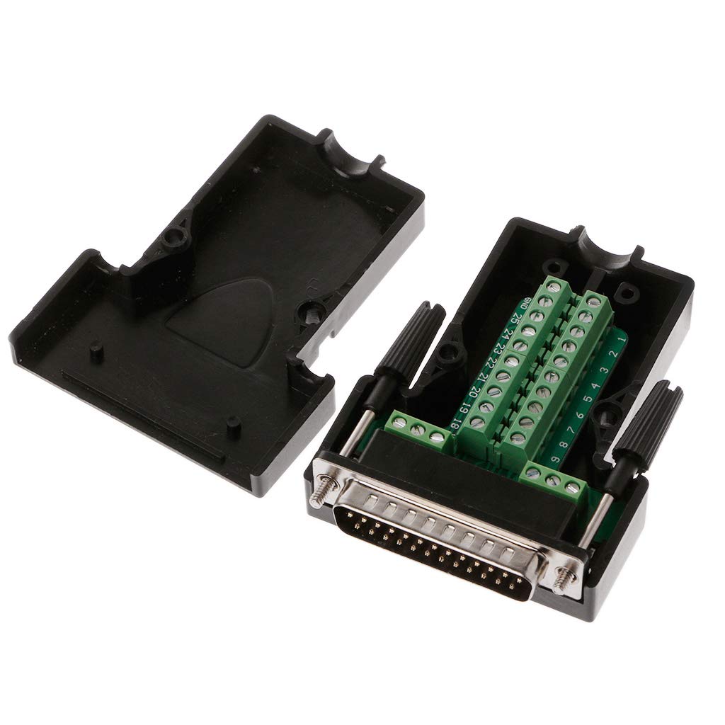 Cablecc DB25pin DSUB Parallel LPT AES/EBU DB Connector 90 Degree Down Angled Male Nut To Female Screw Extension Adapter