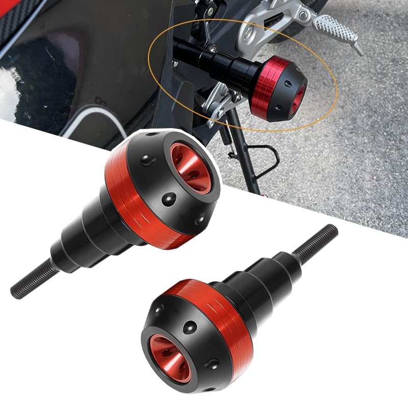 Motorcycle Frame Slider Anti-Fall Stick for Elite 2015-2022, Exhaust Anti Crash Falling Protector, Motorcycle Anti-Fall Ball, Body Protector Accessories,C Red