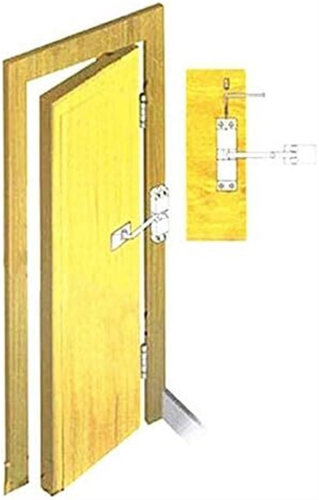 chiudiporta automatico. Porta a chiusura automatica della superficie con regolazione automatica dell'acciaio inossidabile a molla