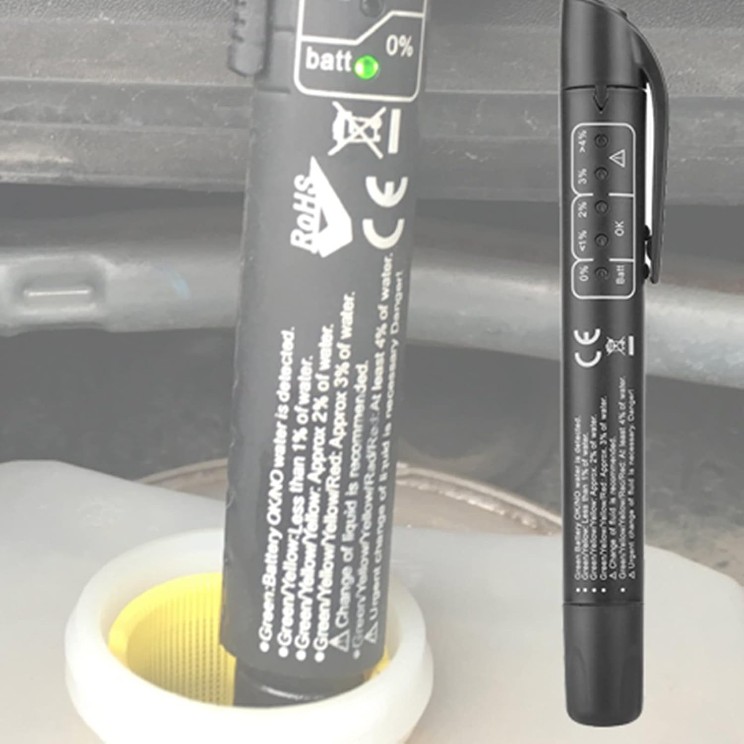 Brake Fluid Liquid Tester Pen,1PC DOT 3 DOT 4 DOT 5.1 Brake Fluid Liquid Tester Pen, Car Diagnostic Testing Tool with 5 LED Indicators, Hydraulic Fluid Liquid Oil Moisture Analyzer