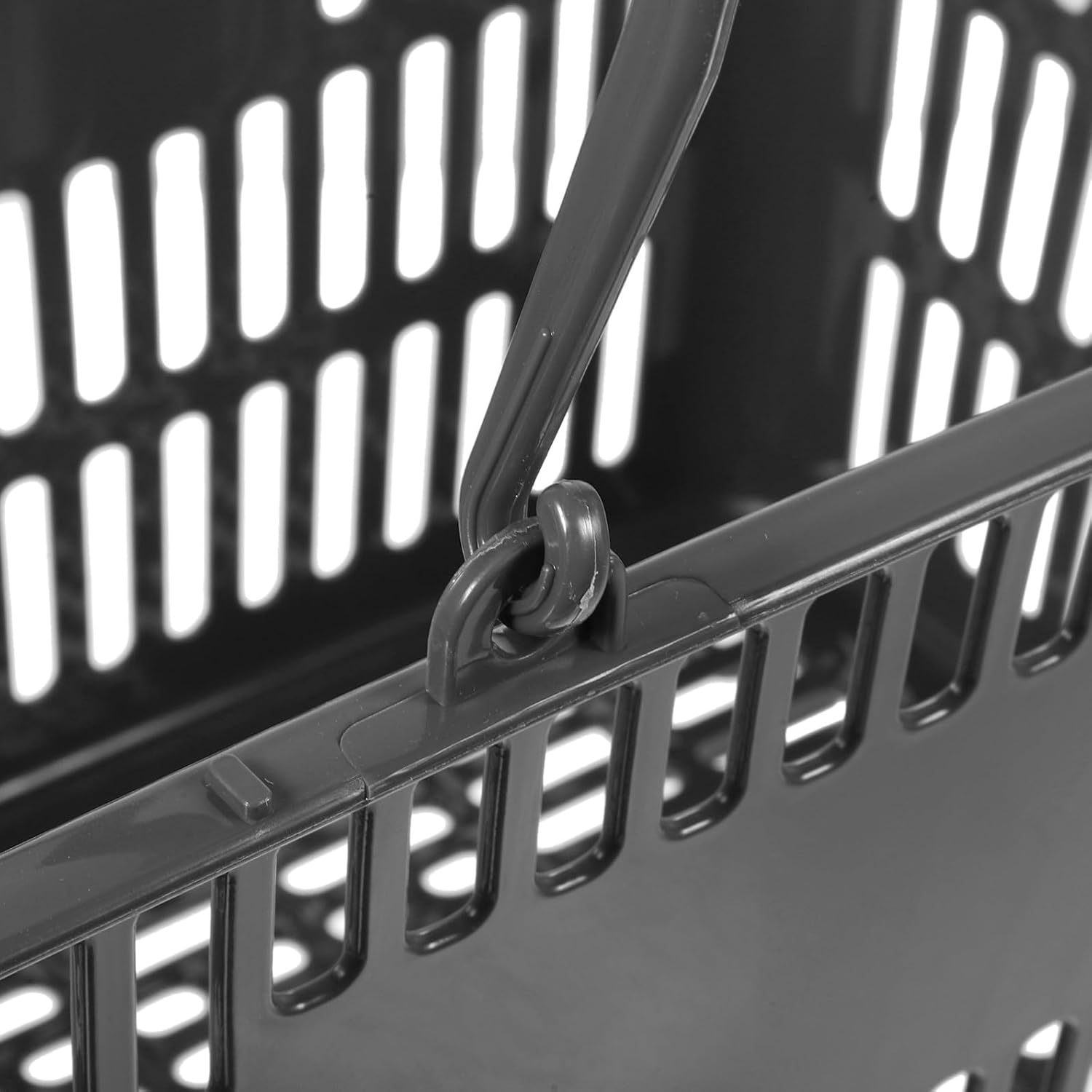 Tofficu Small Plastic Shopping Basket with Handles, Practical Grocery Storage Basket for Home, Bathroom, and Mall Use, Lightweight Portable Organizer for Toiletries and Random Color