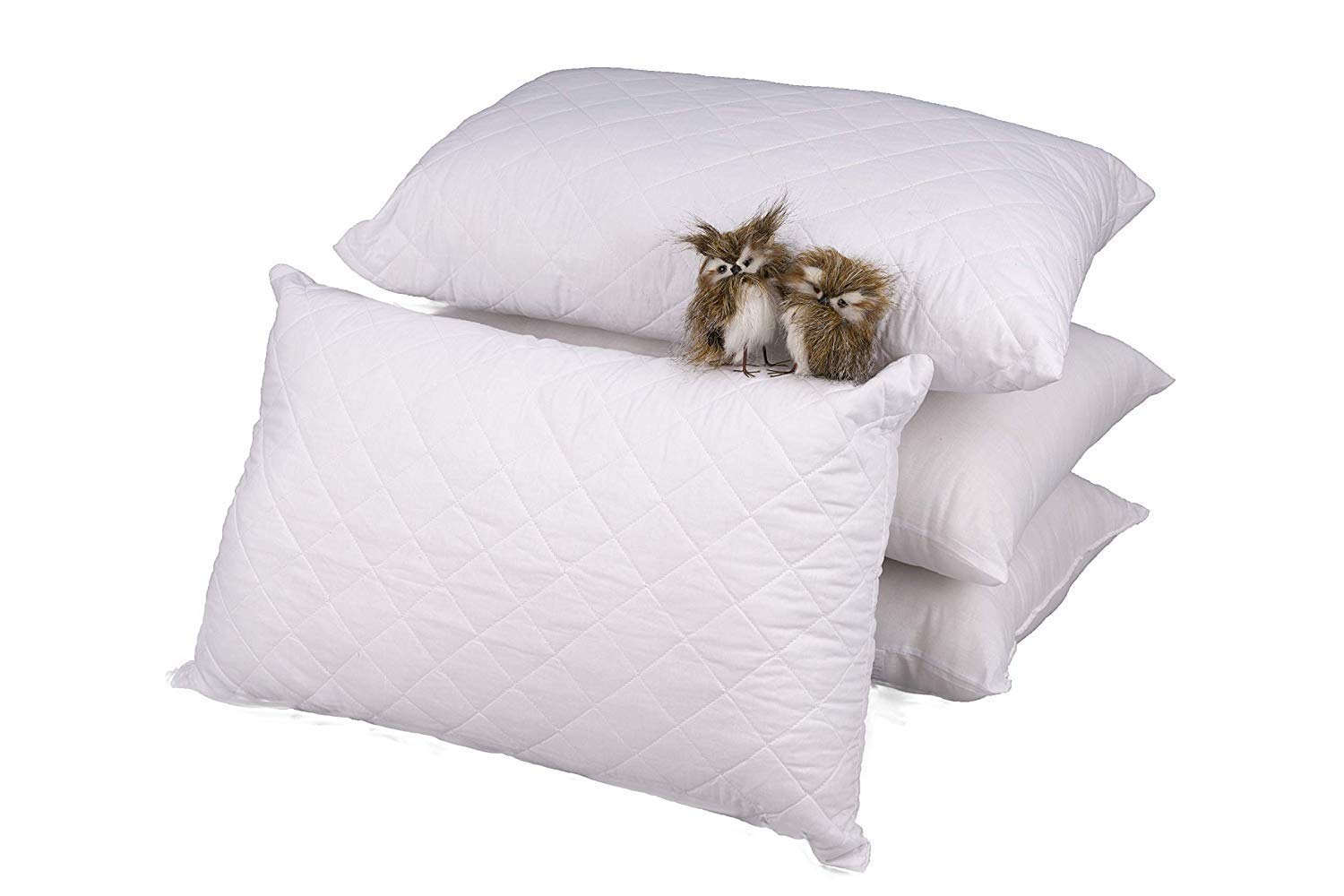 ARLINENS Pillows 4 Pack Hotel Quality Hollow Fibre Filled Quilted Pillows, Standard Size, ...