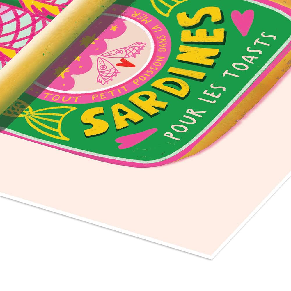 Sardines pour les toasts Plakat