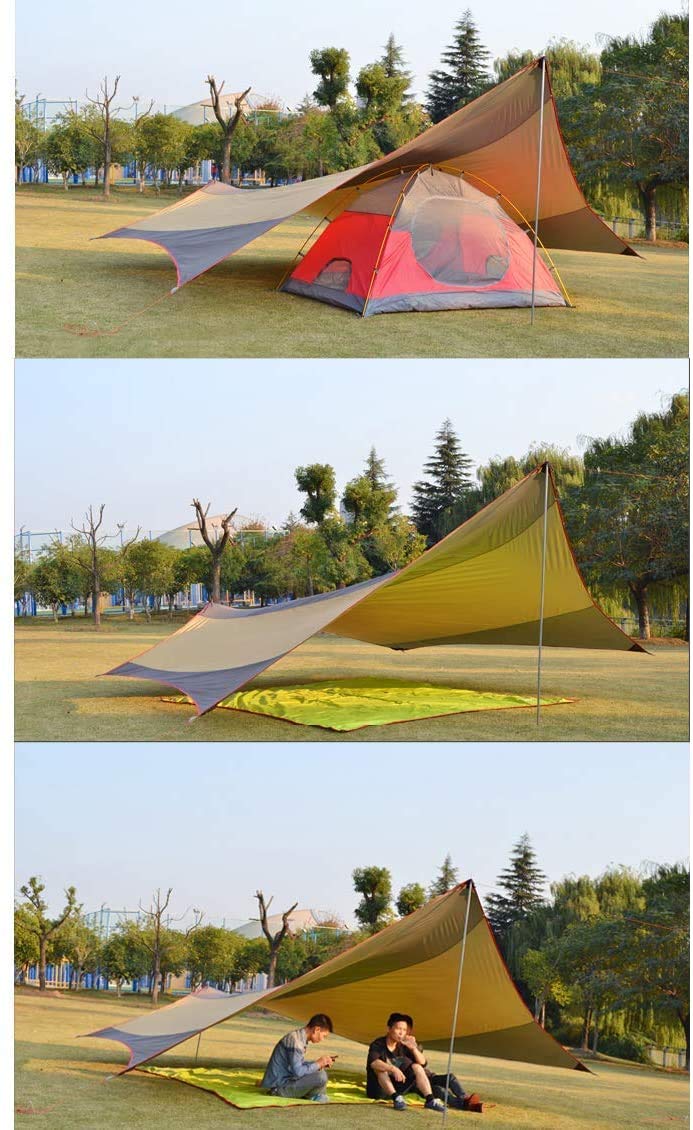 TentHome - Toldo de camping ligero con postes y 2 bolsas de arena para 5-8 personas