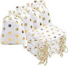 VELEXE Jute Bag with White Doted Design | Eco-Friendly, Reusable Tote Bag | Stylish, Durable, and Sustainable | Perfect for Shopping & Gifting