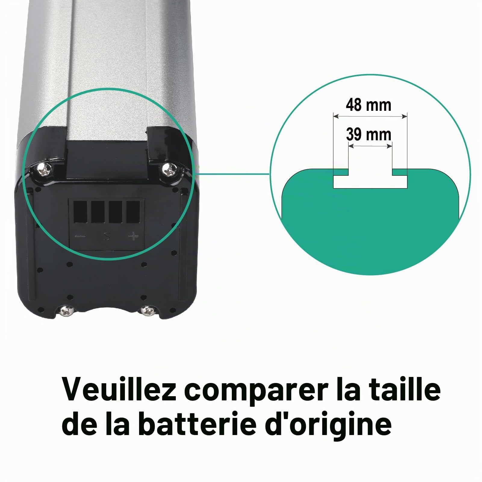 Batterie Ebike 24V 12Ah de Rechange pour Phylion Zhenlong/ZL07010-F Trio MiFa Rex, XH259-10J Batterie de vélo électrique (24V 12Ah)