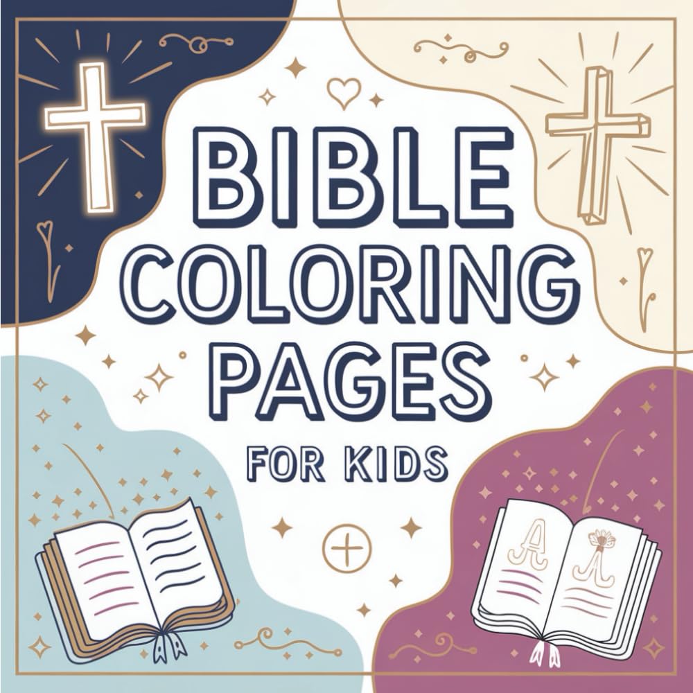 Bold & Easy Bible Coloring Book: 55 Bold Religious Coloring Pages for Churches, Toddlers, Kids & Young Believers, Featuring Christian Crosses, Angels, ... for Stress-Free Fun (Bold & Easy Faith Fun)