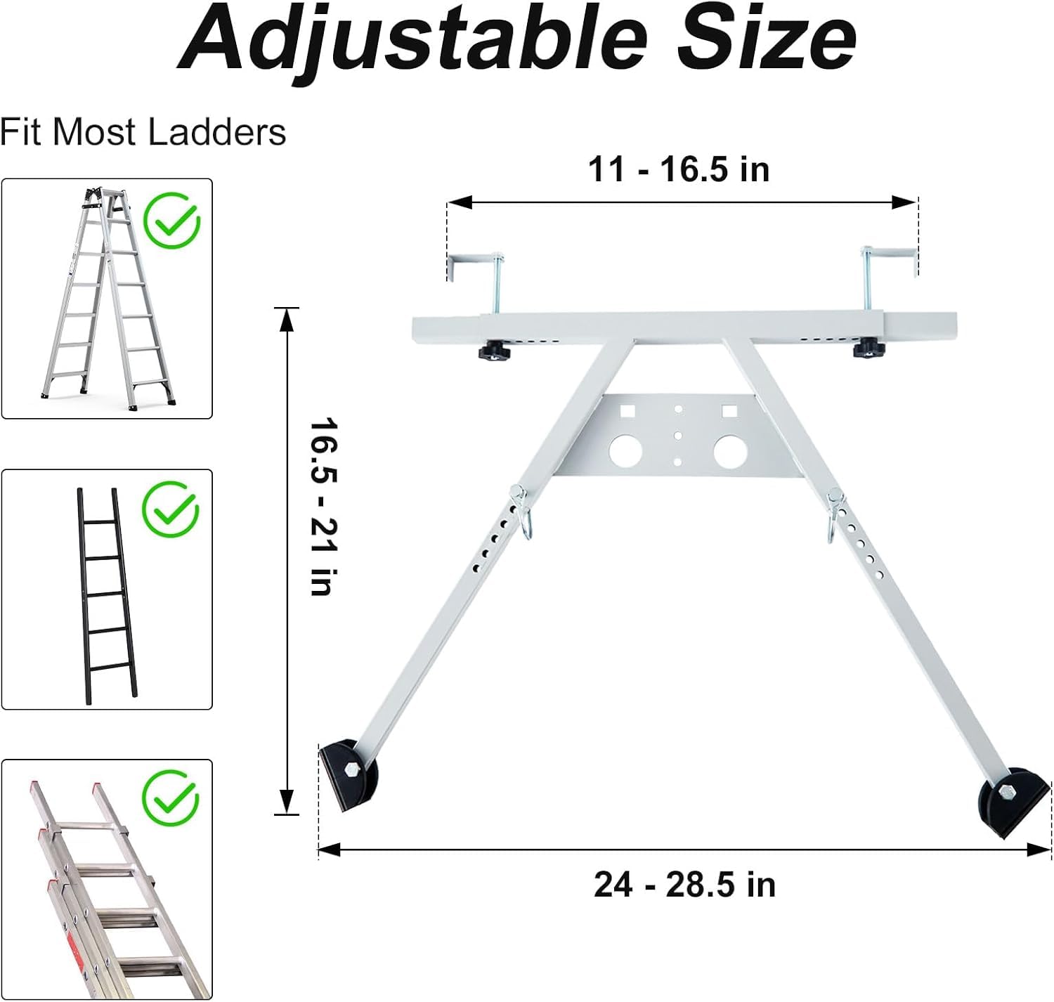 Crochet Echelle de Toit, TOOSOAR Heavy Duty Ladder Stabilizer, Évaluation du Poids de 380 Livres