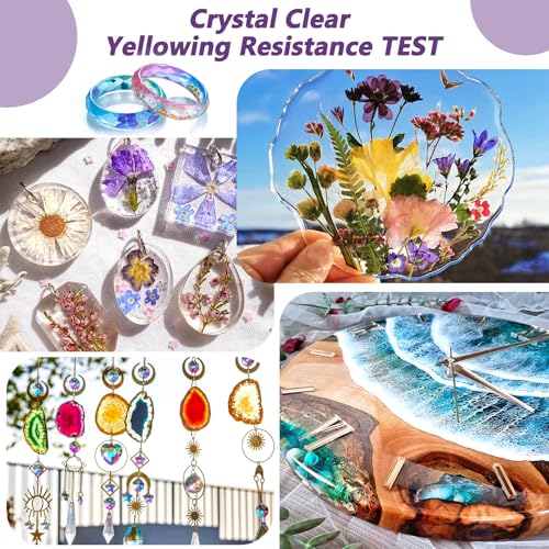 RDDAIPE Epoxidharz Set 4L/135.2oz, Epoxy Resin, Epoxyd-Harz Set, 1: 1 Kunstharz Gießharz, Ungiftig, Transparent, Schnellhärtend, Epoxid Harz für Holz, Schmuck, Art Craft, Formen,Untersetzer,Anfänger