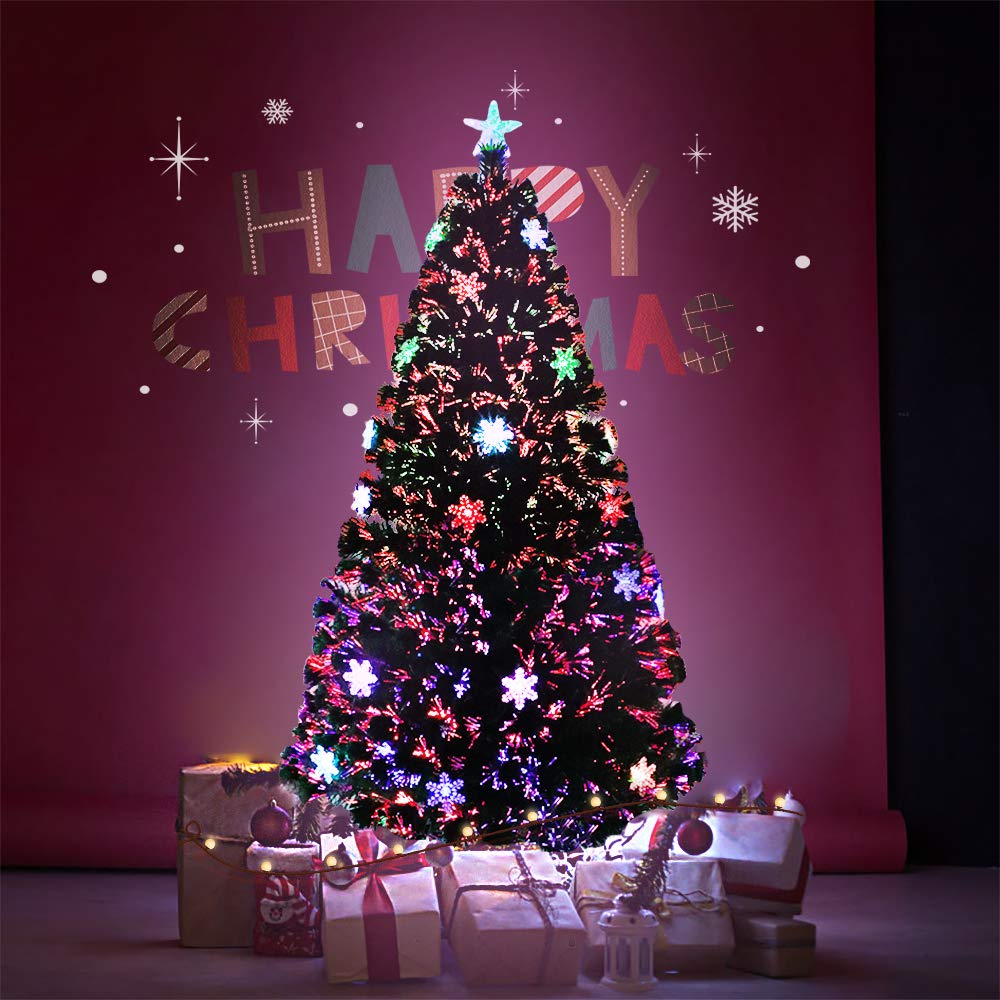GOPLUS Kunstkerstboom met verlichting, 210/225/240 cm, dennenboom met dennenappels, kerstboom voor thuis, kantoor, woonkamer (240 cm GOPLUS Kunstkerstboom met verlichting, 210/225/240 cm, dennenboom met dennenappels, kerstboom voor thuis, kantoor, woonkamer (240 cm