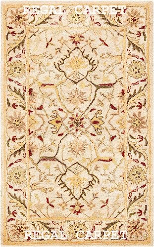 Image of Regal Carpet Brand Vintage Collection of Classical Woollen Tuffted Carpets for Home Size 4 x 6 feet (120X180 cm) Multi