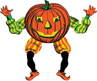 Beistle Pumpkin Goblin Vintage Halloween Jointed Cutout - 1 Pc.