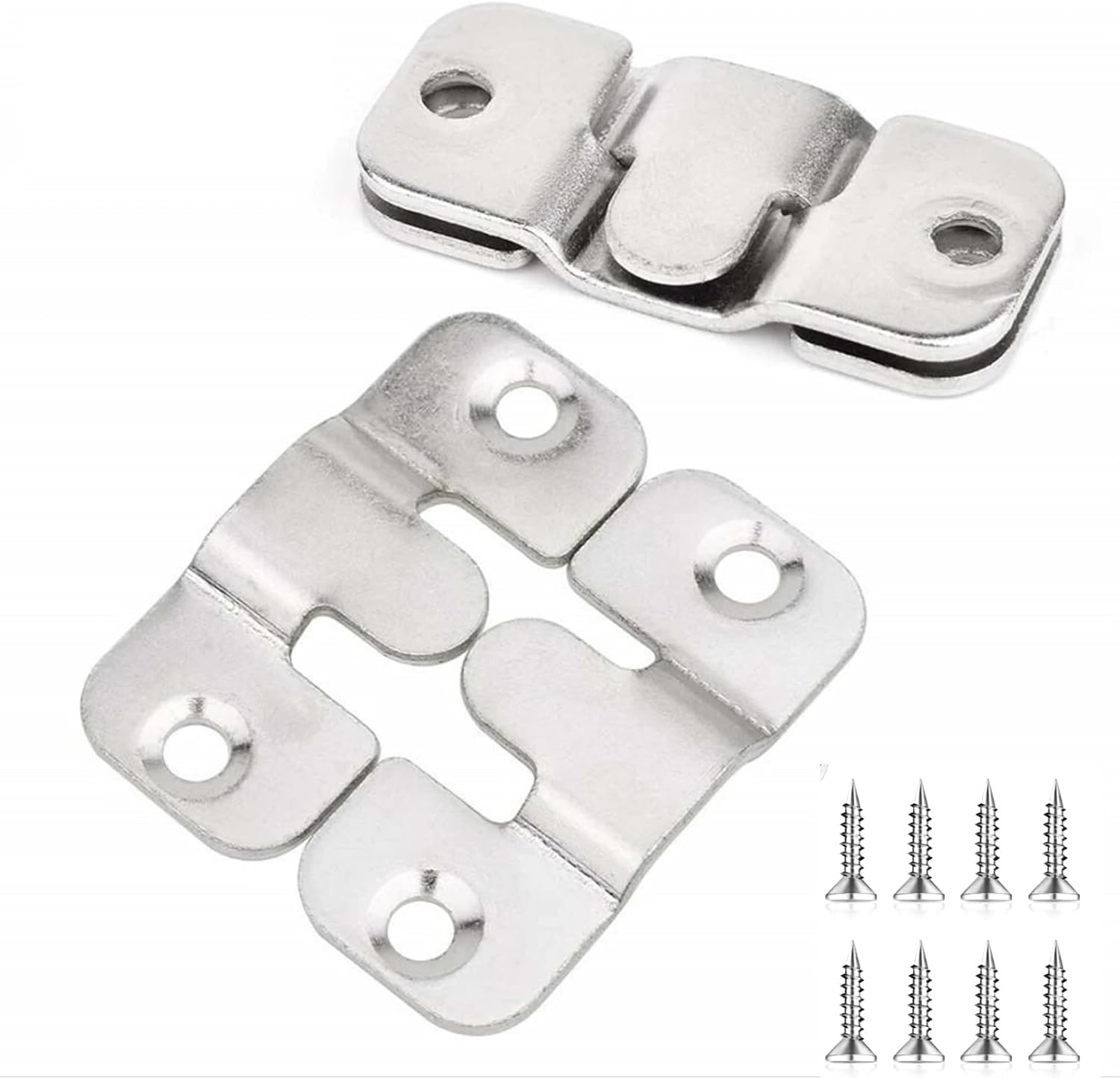 Headboard Wall Mounting Brackets, 2 Sets Headboard Brackets, Flush
