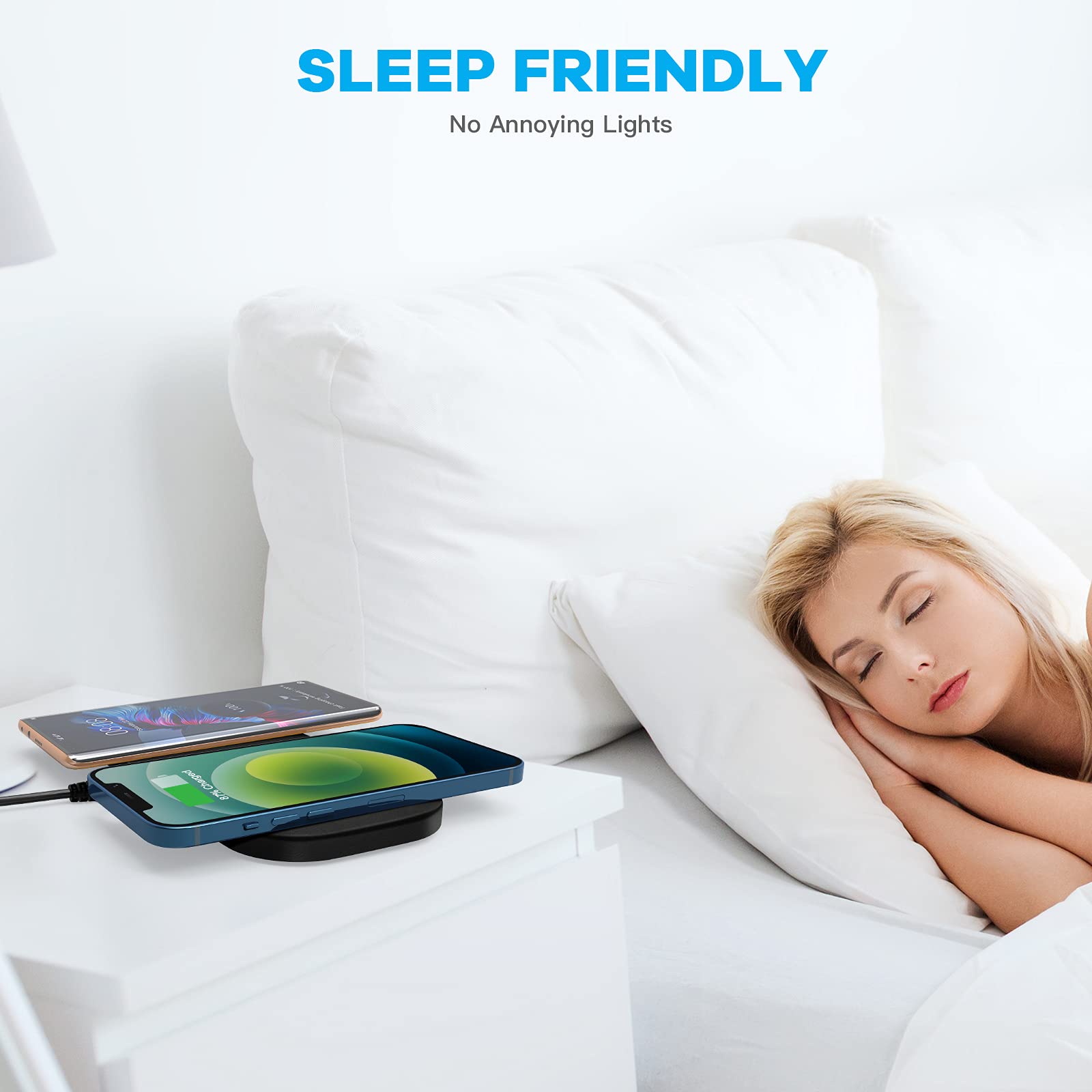 ZealSound Wireless Charging Pad, 15W Max Wireless Charger with DC