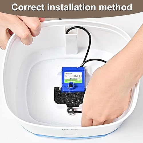 Miniatura 4 de Filtro de espuma para fuente de agua para gatos, 8 paquetes de filtro de esponja para fuente de agua para mascotas, dispensador automático de agua