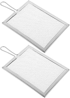 2pcs Fine Mesh Metal Strainer Sieve with Handle for Pottery