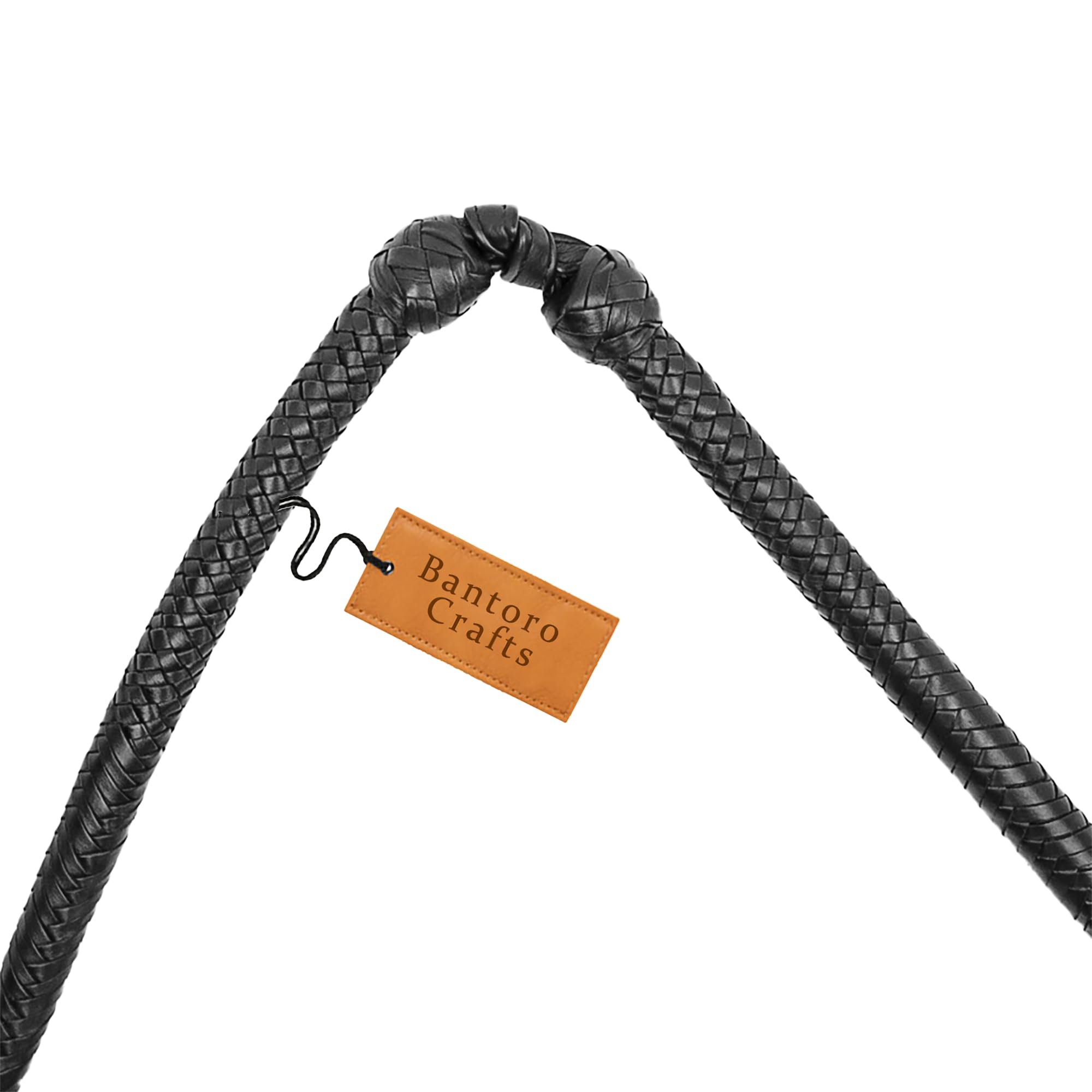 Nero Frusta 16 trecce Fili Pelle Intrecciata Frusta in Vera Pelle Pancia in Pelle e Supporto in Pelle all'Interno Frusta Che schiocca Forte