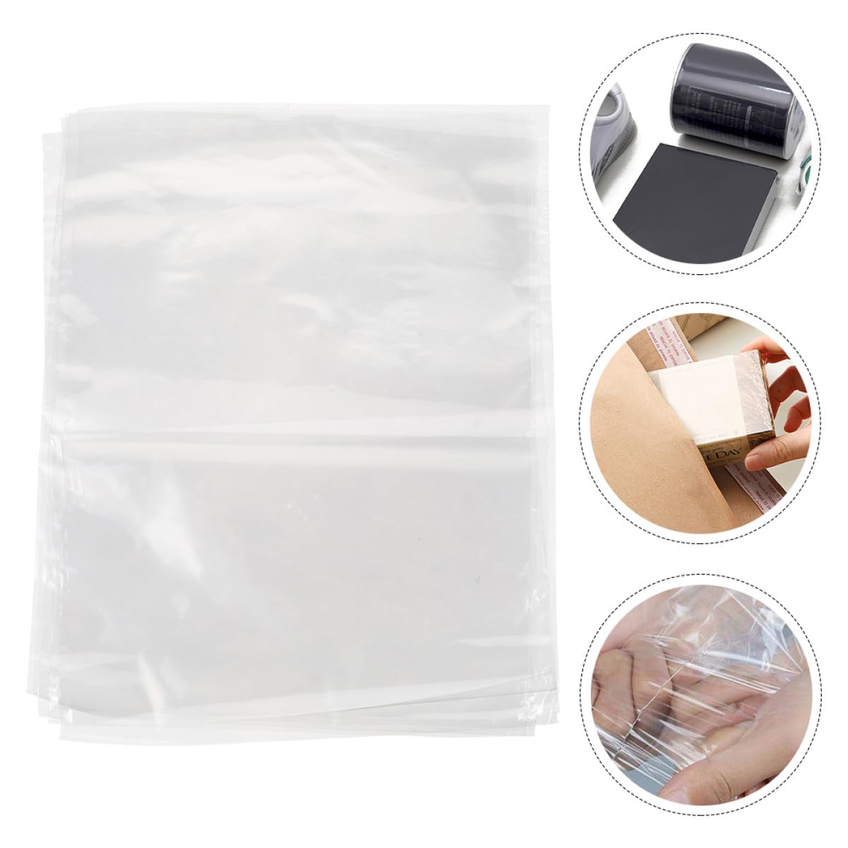 Alasum 200pcs Pof Heat Shrink Bags 15x20cm Shrink Film Wrap Packaging Bags for Household and Industrial Use