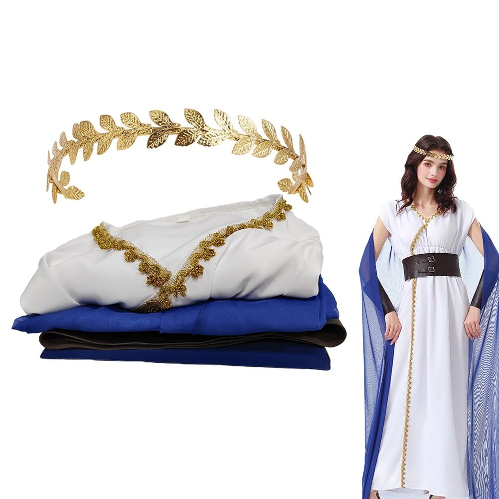 Ancient Greek Moon Hunting Goddess Cosplay Costumes for Women Halloween Carnival Dress Up Party Fancy Show